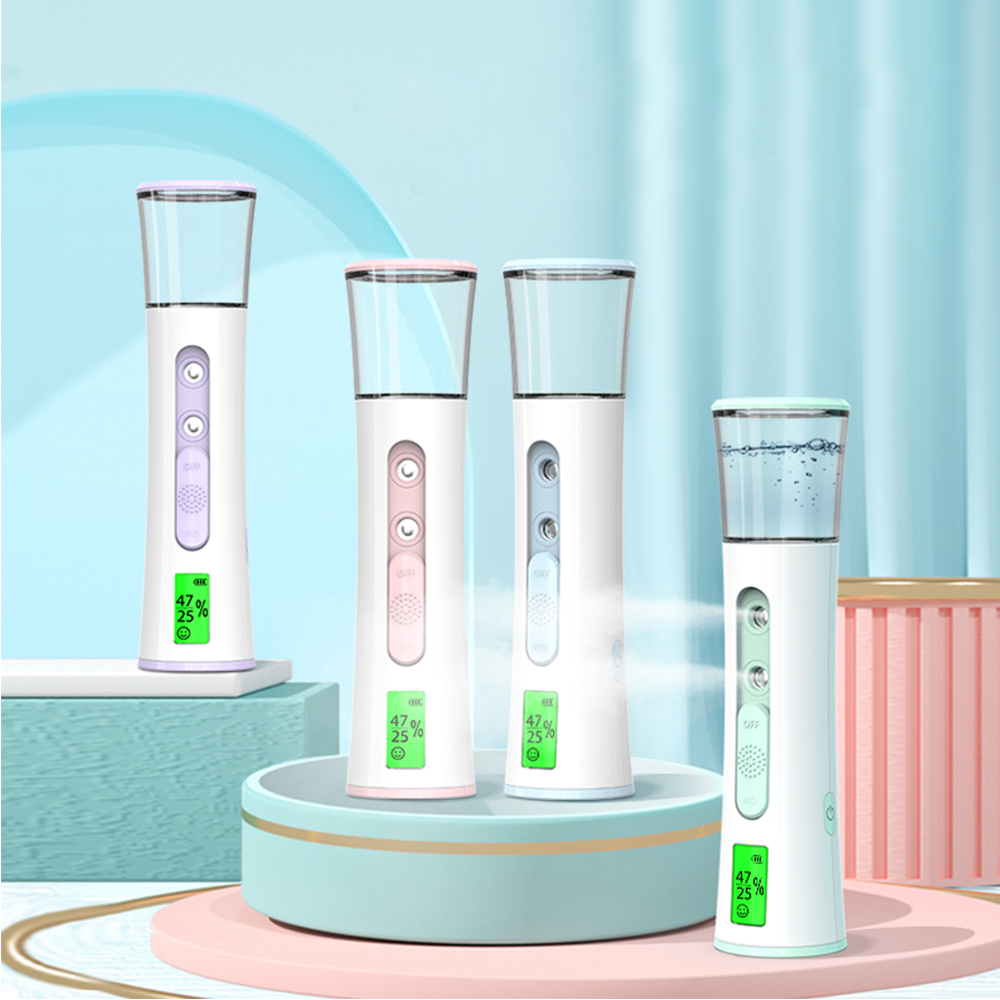 Face Steamer - เครื่องพ่นละอองนาโนเครื่องอบไอน้ำสำหรับผิวหน้าแบบพกพาเครื่อง penyemprot wajah เครื่องเพิ่มความชื้นในผิวเครื่องเพิ่มความชื้นที่มีประโยชน์