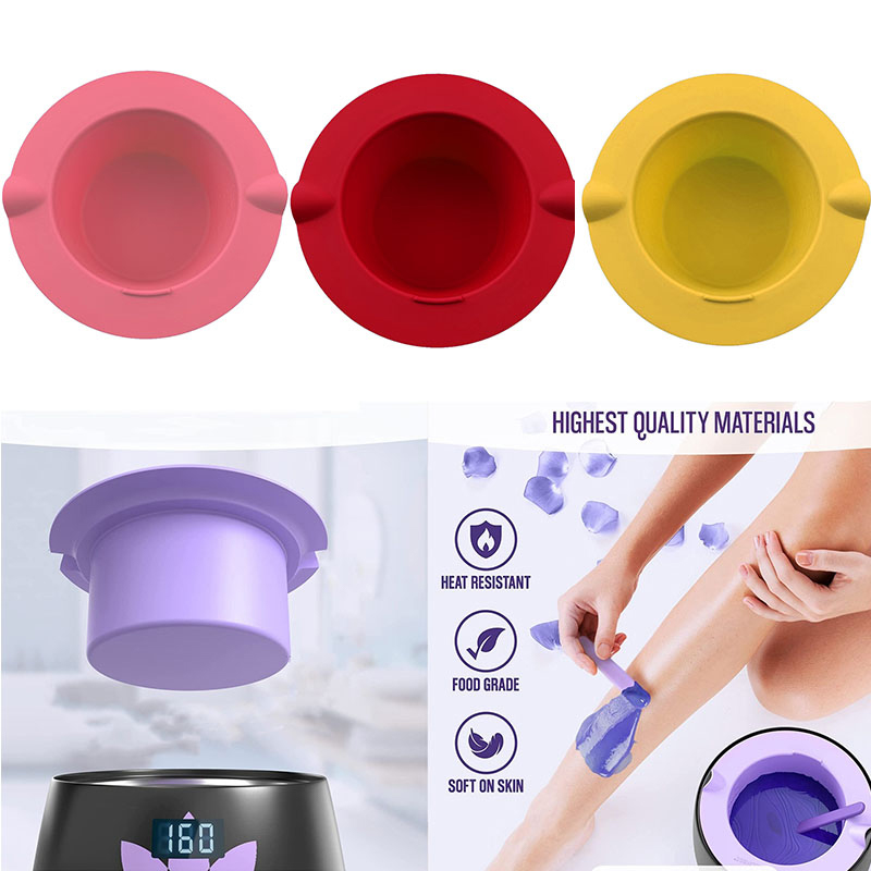Wax Warmer - ชามใส่ Lilin pencabut Bulu แว๊กซ์ซิลิโคนทนความร้อนใช้ซ้ำได้ชามอุ่นแว๊กซ์ใช้ซ้ำได้