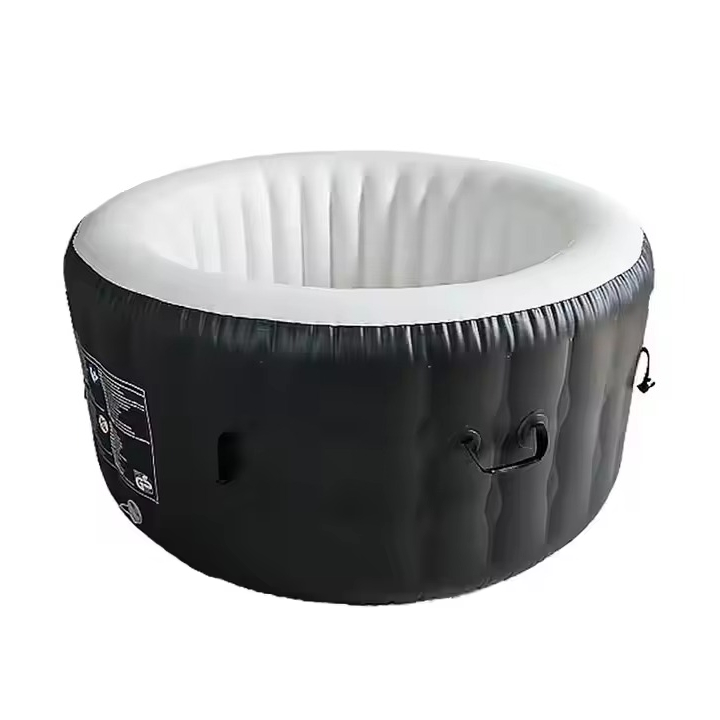 Hot Tub - อ่างน้ำร้อนเป่าลมทรงกลมสำหรับใช้งานกลางแจ้ง 6 คน พร้อมระบบนวดตัวแบบฟองอากาศ สระว่ายน้ำเป่าลมทรงกลมแบบอุ่นสำหรับใช้งานกลางแจ้ง