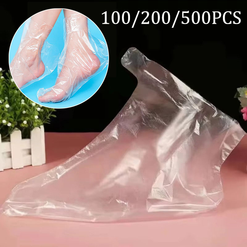 Foot Spa - ถุงเท้าบำรุงเท้าแบบใช้แล้วทิ้ง 100-500 ชิ้น ถุงเท้าใสสำหรับสปาเท้า วัสดุ PE