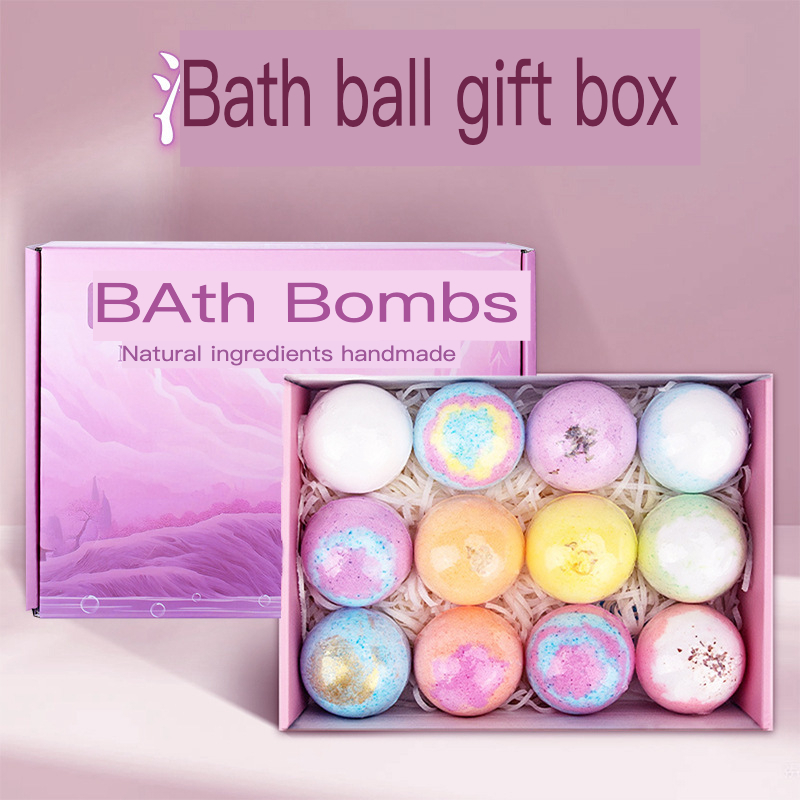 Bath Salts - ลูกเกลือน้ํามันหอมระเหยดอกไม้แห้งระเบิด, เกลืออาบน้ําขัดผิว, 12 กล่อง