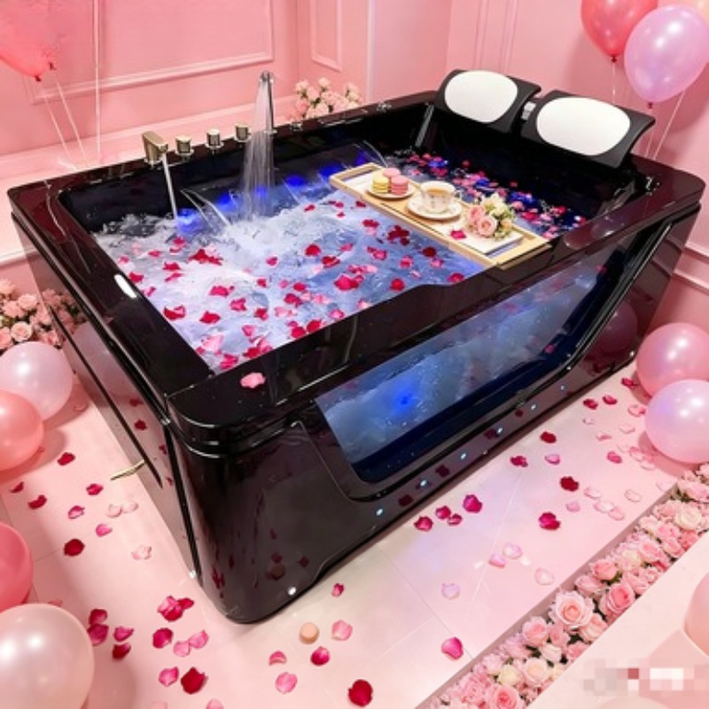 Hot Tub - อ่างน้ำวนอะคริลิก สปาจากุซซี่ อ่างอาบน้ำนวดตัวกลางแจ้ง สำหรับ 6 คน