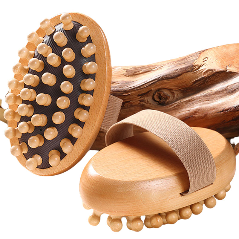 Body Brush - เครื่องนวดหลังแบบใช้มือ, แปรงนวดเส้นลมปราณสำหรับทั้งร่างกาย, นวดหน้าท้องและขา, อุปกรณ์ขูดผิว