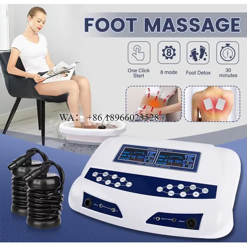 Foot Spa - WMWMNU อุปกรณ์ล้างสารพิษเท้าแบบพกพาชนิดไอออนิก รุ่นใหม่ ทำจากพลาสติก สำหรับการล้างสารพิษ