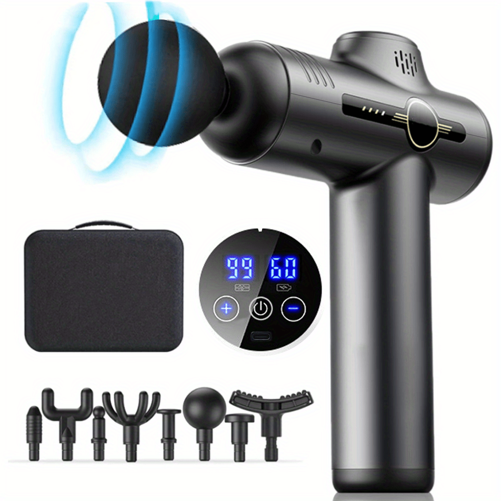 Massage Gun - 99 ระดับนวดปืน Fascia กล้ามเนื้อลึกผ่อนคลาย Body คอนวดไฟฟ้าอุปกรณ์ฟิตเนสลดเสียงรบกวนชายหญิง