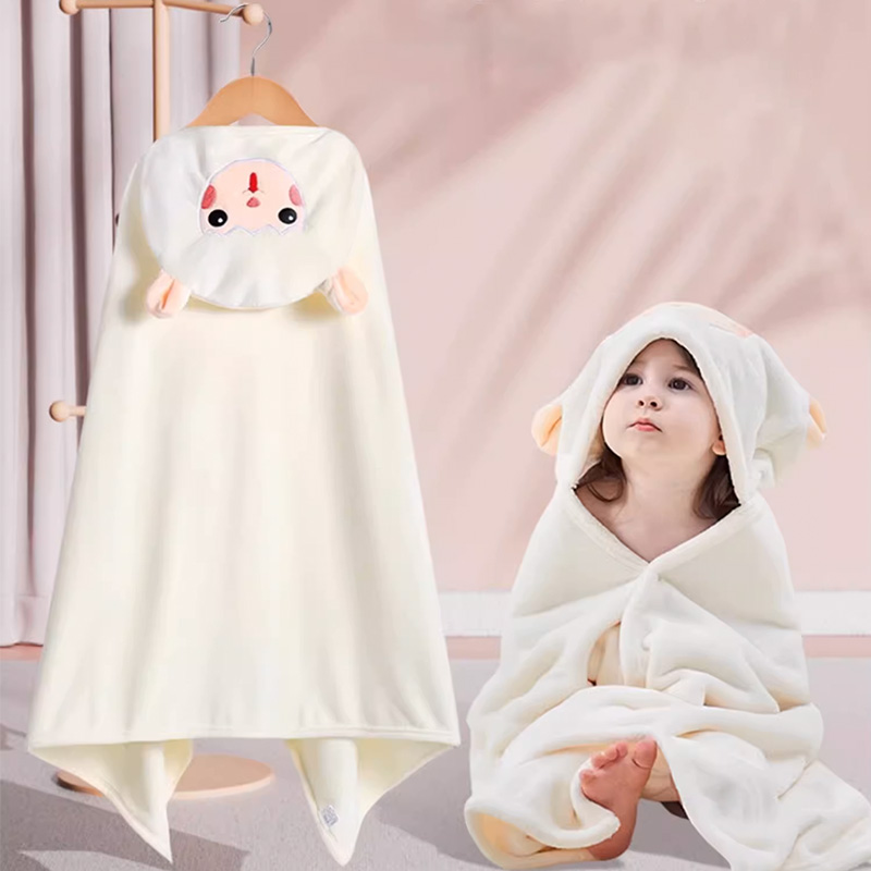Spa Towel - ผ้าห่มคอรัลฟลีซลายการ์ตูนน่ารัก นุ่มสบาย ซึมซับได้ดีเยี่ยม ผ้าเช็ดตัวเด็ก