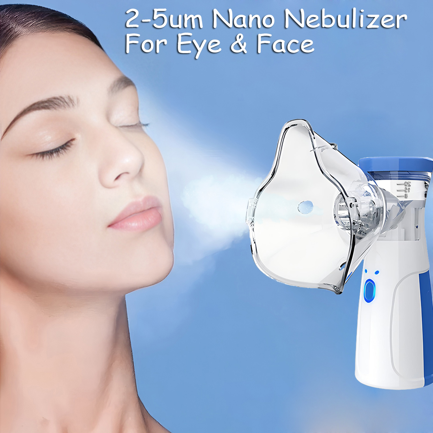 Face Steamer - เครื่องพ่นไอน้ำบำรุงผิวหน้าแบบพกพา ไร้เสียง พร้อมตาข่ายกระจายไอน้ำ ช่วยเพิ่มความชุ่มชื้น บำรุงผิวหน้า