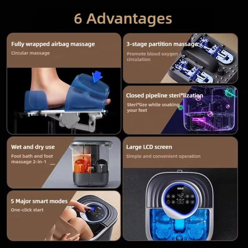 เครื่องนวดเท้าไฟฟ้าแบบพกพาพร้อ - Spa Massager บทวิจารณ์และราคา