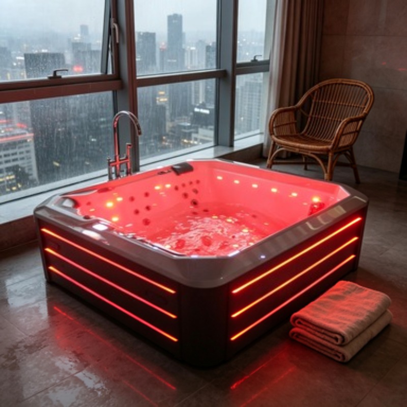 อ่างน้ำร้อนสปาจากุซซี่อะคริลิก - Hot Tub บทวิจารณ์และราคา