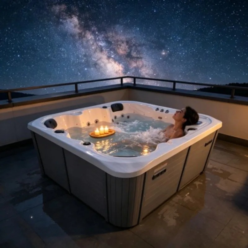 อ่างน้ำร้อนสปาจากุซซี่อะคริลิก - Hot Tub บทวิจารณ์และราคา