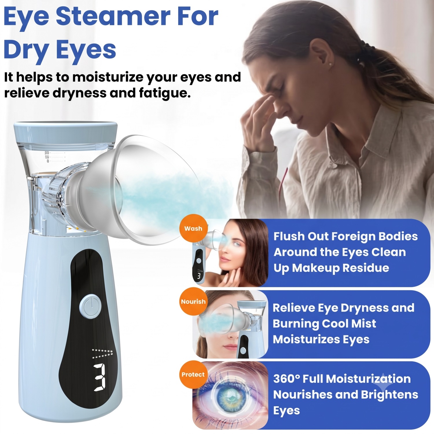 เครื่องพ่นไอน้ำบำรุงรอบดวงตา น - Face Steamer บทวิจารณ์และราคา