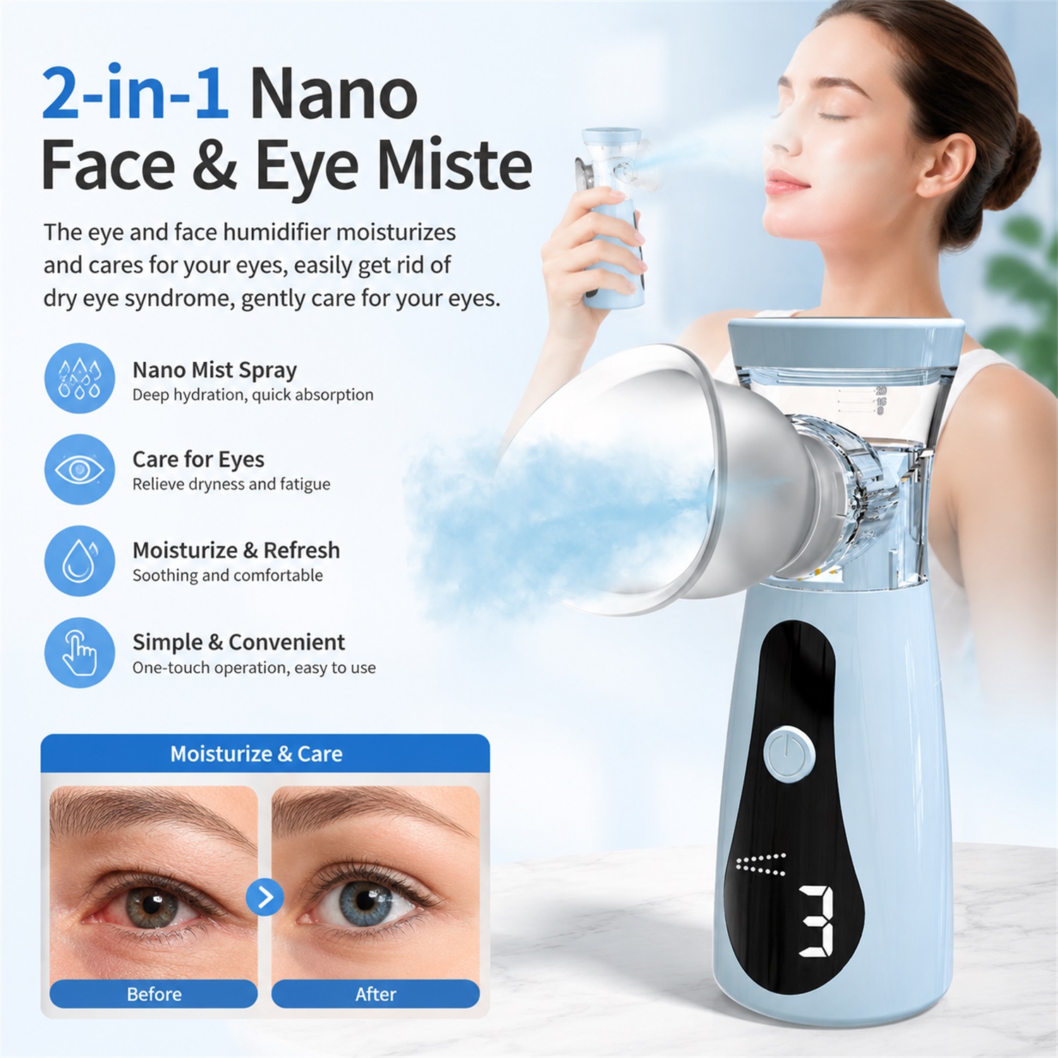 เครื่องพ่นไอน้ำบำรุงรอบดวงตา น - Face Steamer บทวิจารณ์และราคา