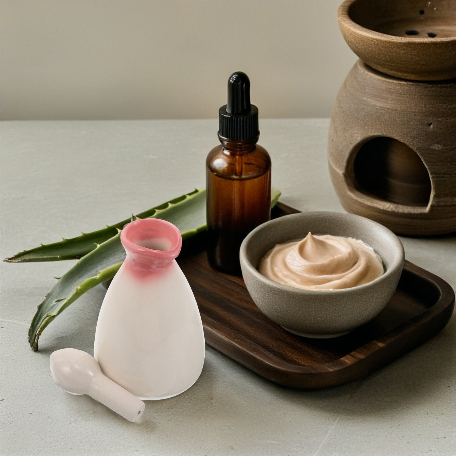 ขวดน้ำมันหอมระเหยเซรามิกขนาด 4 - Spa Massager บทวิจารณ์และราคา