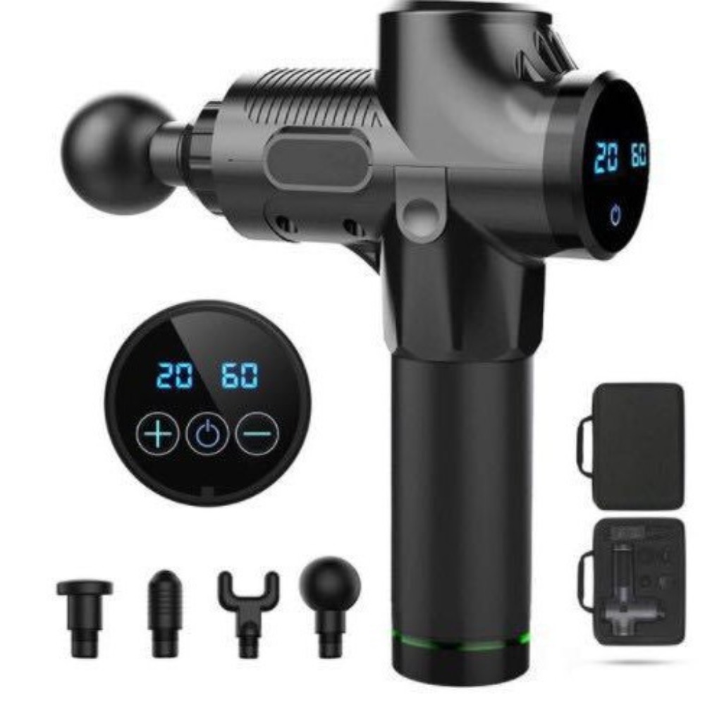 ปืนนวดกล้ามเนื้อแบบพกพา อุปกรณ - Massage Gun บทวิจารณ์และราคา