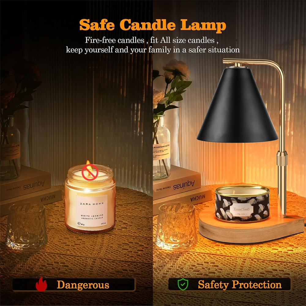 โคมไฟอุ่นเทียนสีดำพร้อมตัวตั้ง - Wax Warmer บทวิจารณ์และราคา