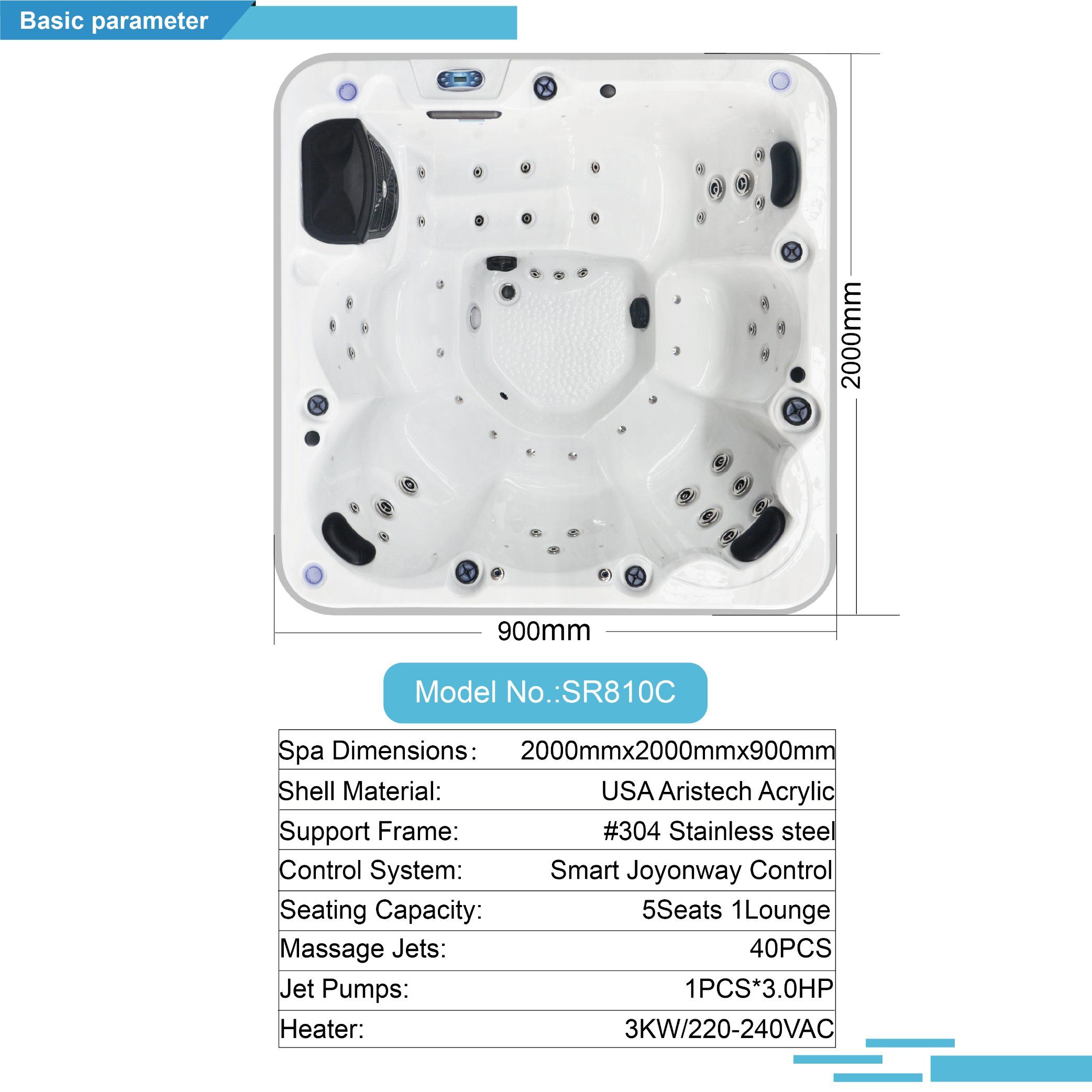 อ่างน้ำร้อนกลางแจ้งขนาด 2 เมตร - Hot Tub บทวิจารณ์และราคา