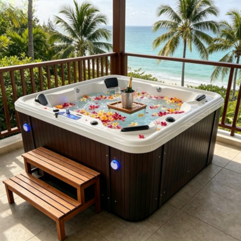 อ่างน้ำวนอะคริลิก สปาจากุซซี่  - Hot Tub บทวิจารณ์และราคา