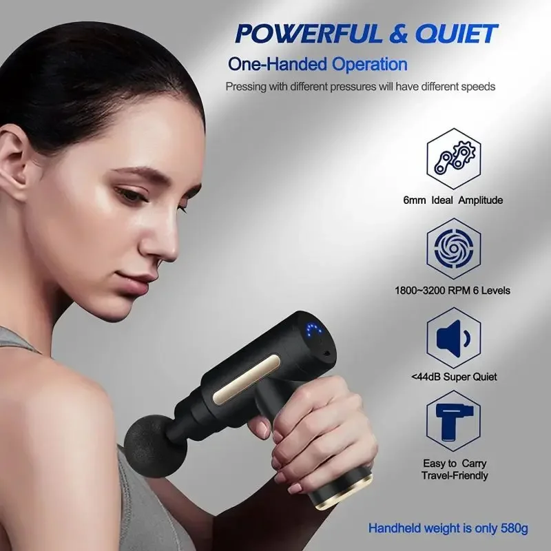 แบบพกพา Fascial นวดปืนไฟฟ้า Pe - Massage Gun บทวิจารณ์และราคา