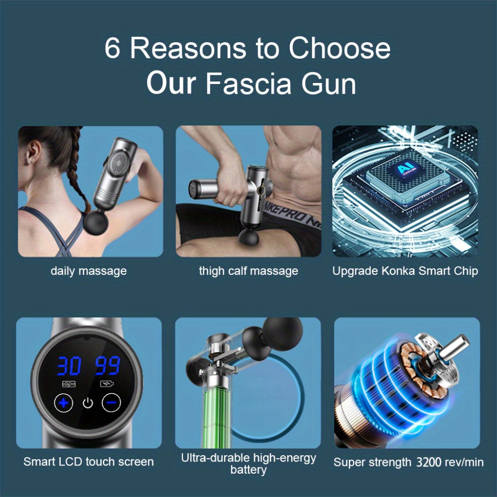 99 ระดับนวดปืน Fascia กล้ามเนื - Massage Gun บทวิจารณ์และราคา